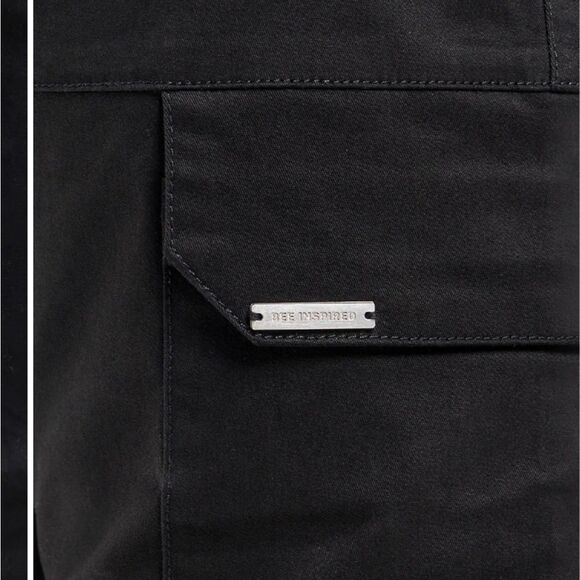 B33 INSPIRED MENS BLACK LYNDON CARGO JOGGER 30x32 - Picture 3 of 16